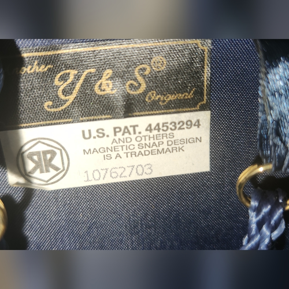 💙 Vintage Blue Satin Evening Bag —"Another Y&S Original" - Picture 4 of 6